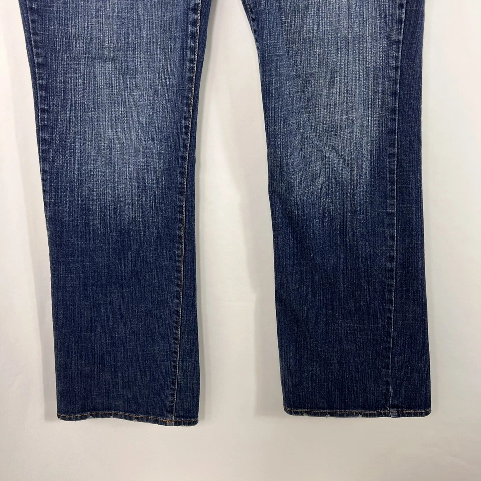 Pantalones de mezclilla Bitten Sarah Jessica Parker talla 12 rectos lavado medio para mujer tiro medio Foto 3 de 4