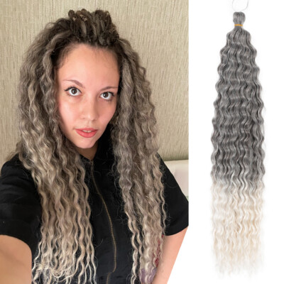22 Zoll Deep Wave Twist Häkeln Haar Afro Curls Crochet Braids Haarverlängerungen