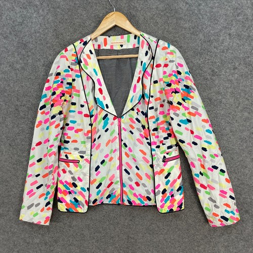 Boom Shankar Womens Jacket Size 12 Multicolour Zip Long Sleeve 6305