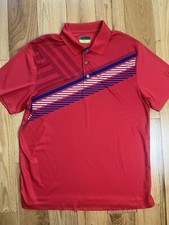 PGA Tour Pro Size XL Men's Polo Golf Shirt Short Sleeve Red/White/Blue