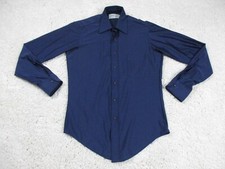 Vintage Sears Qiana Shirt Men 15 34-35 L/S Shiny Nylon Button up Disco 70s Nylon