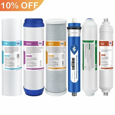 3/4/5/6 Stage 50/75/100/150G Reverse Osmosis System Water Filter Replacement Set
