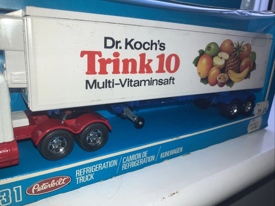 Camión de refrigeración Matchbox Superkings K-31 Peterbilt muy raro 'Trink 10' sin usar, en caja Foto 2 de 4