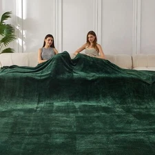 COOVA Seamless Big Blanket 120x120 Inch 3D Jacquard Huge Blanket - Cozy Extra...