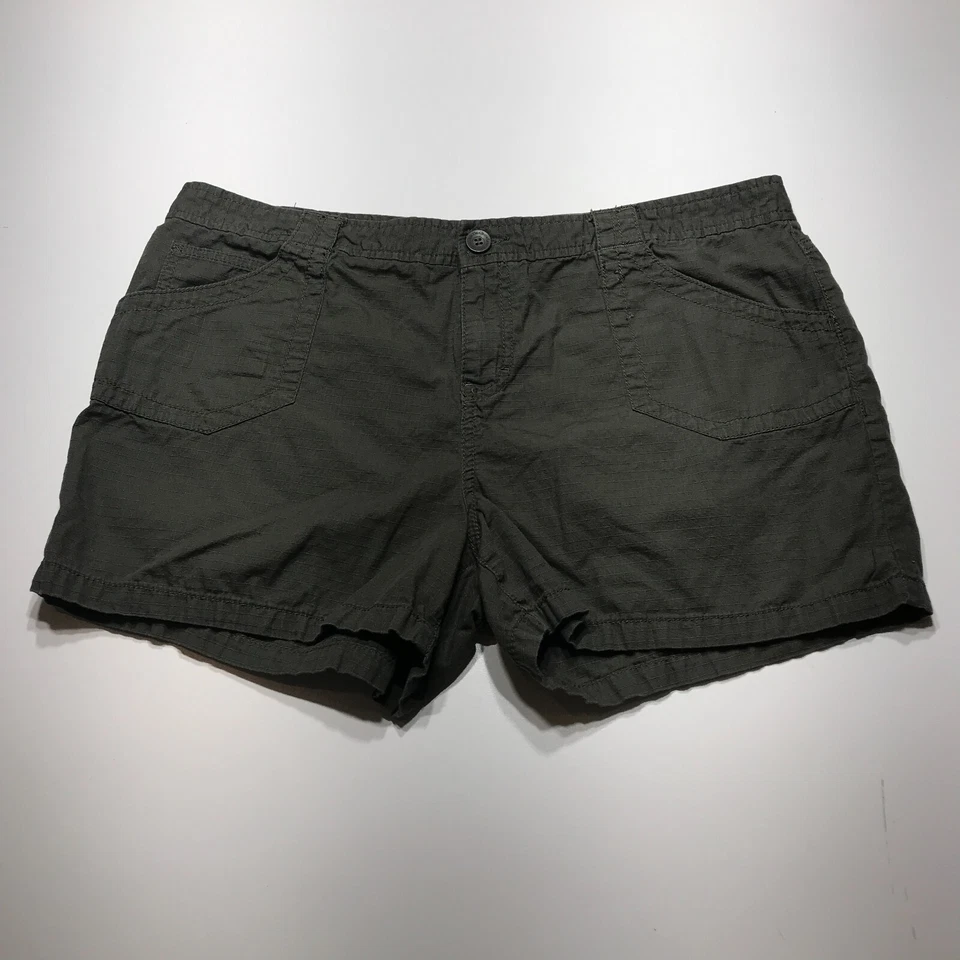 Pantalones Cortos Calvin Klein Mujer Talla 16 Verde Patrón Exterior Senderismo 100% Algodón Foto 2 de 4