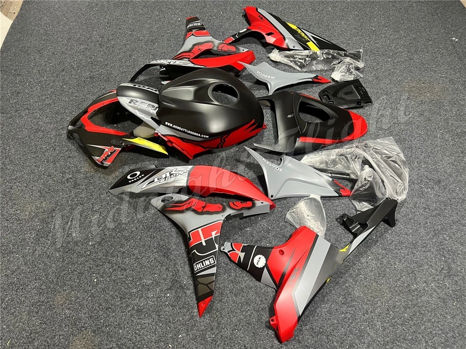 Kit de carenado para Honda CBR600RR 2007-2008 rojo negro gris carrocería de inyección ABS Foto 2 de 4