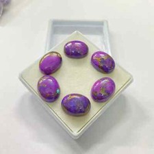 AAA  Purple Copper Turquoise Cabochon Oval Shape Loose Gemstone