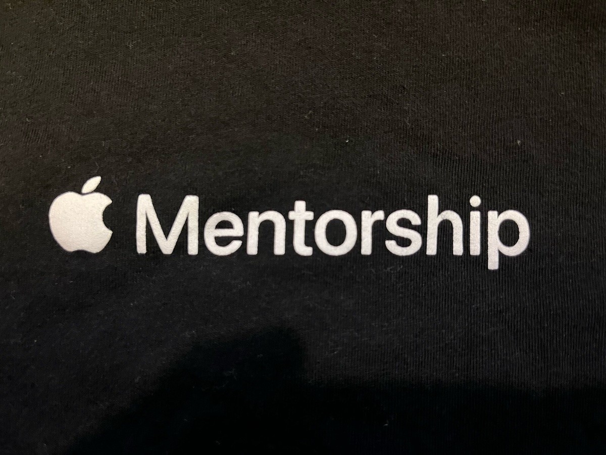 Apple logo Employee Mentorship T-Shirt Black Medium M iPad Genius