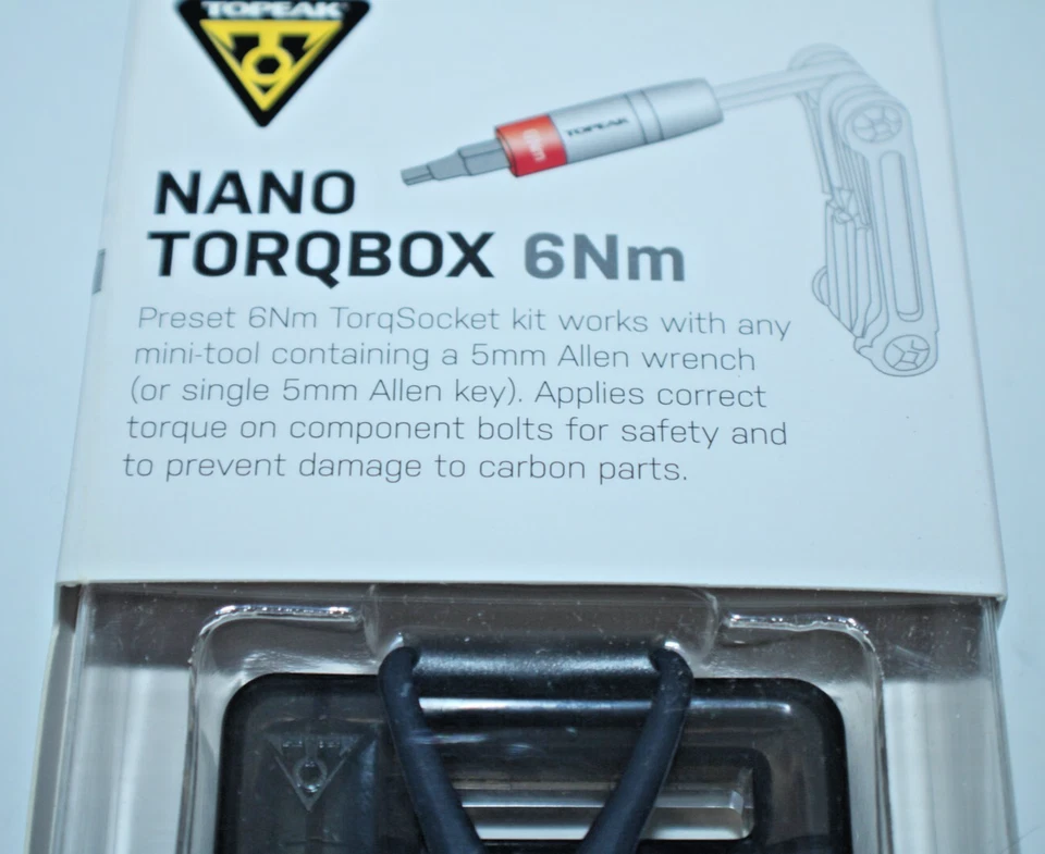 Topeak Nano Torqbox 6Nm Bicycle Multi-Tool Torq Socket 5 Set T25 T20 5, 4, 3mm - Изображение 4 из 4