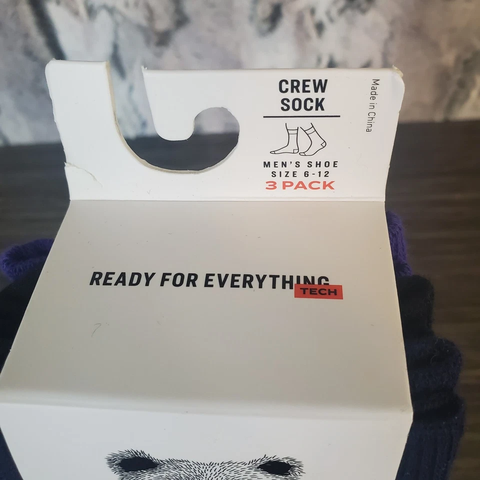 3-Pack Pair Of Thieves Cushion Crew Socks Men’s Size 6-12 Blues Variety Pack - Image 3 of 4