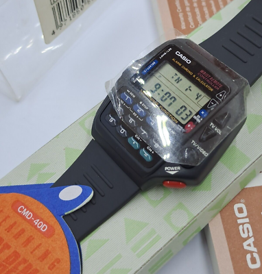 XRARE NOS CASIO 1174 CMD-40-1UZT VTG WATCH REMOTE TV ALARM XRARE NOS CASIO 1174 CMD-40-1UZT VTG WATCH REMOTE TV ALARM
