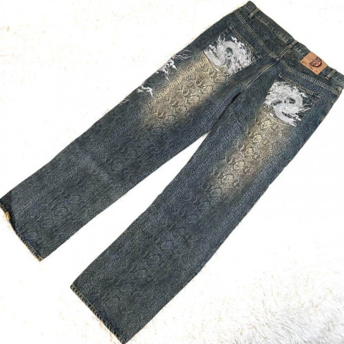 KARAKURI 魂 python embroidery wide denim KARAKURI 魂 python embroidery wide denim KARAKURI 魂 python