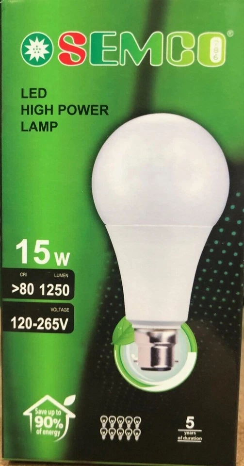 LIGHT BULB B22 Bayonet Cap Pin ENERGY SAVER LED Lamp 11W 15W 18W 40W Cool White - Image 2 of 4