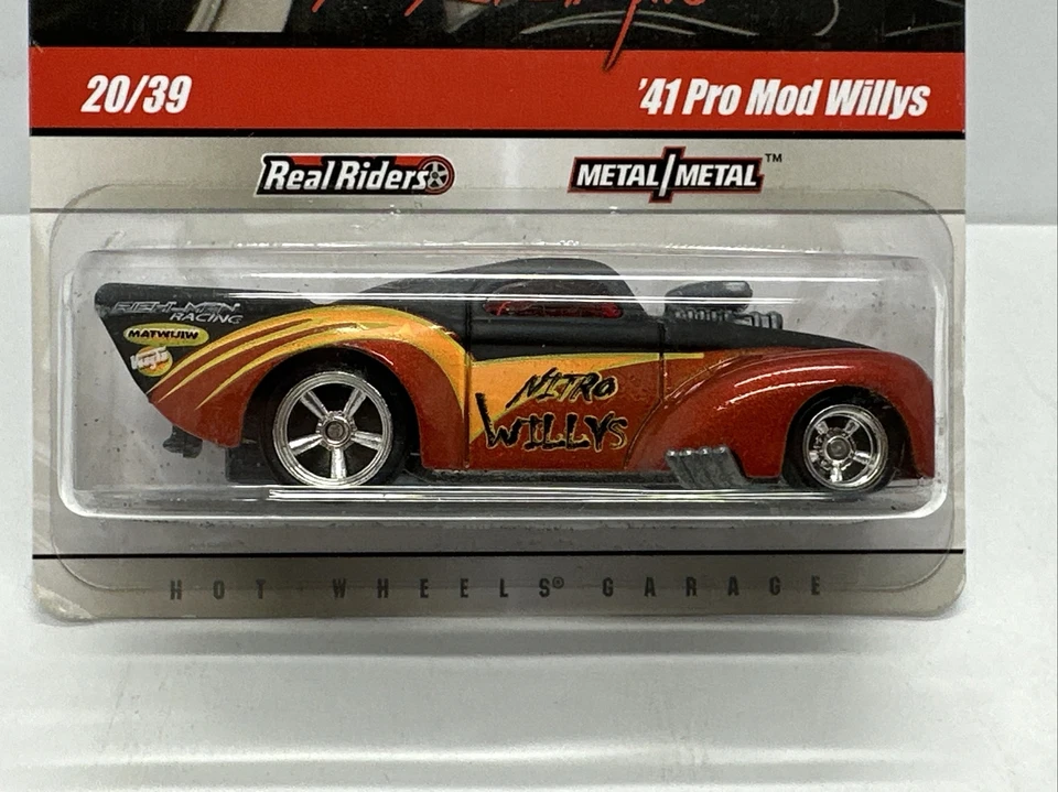 CHASE Hot Wheels Phils Garage 41 Pro Mod Willys Purple Real Riders Chase Signed - Image 2 of 4