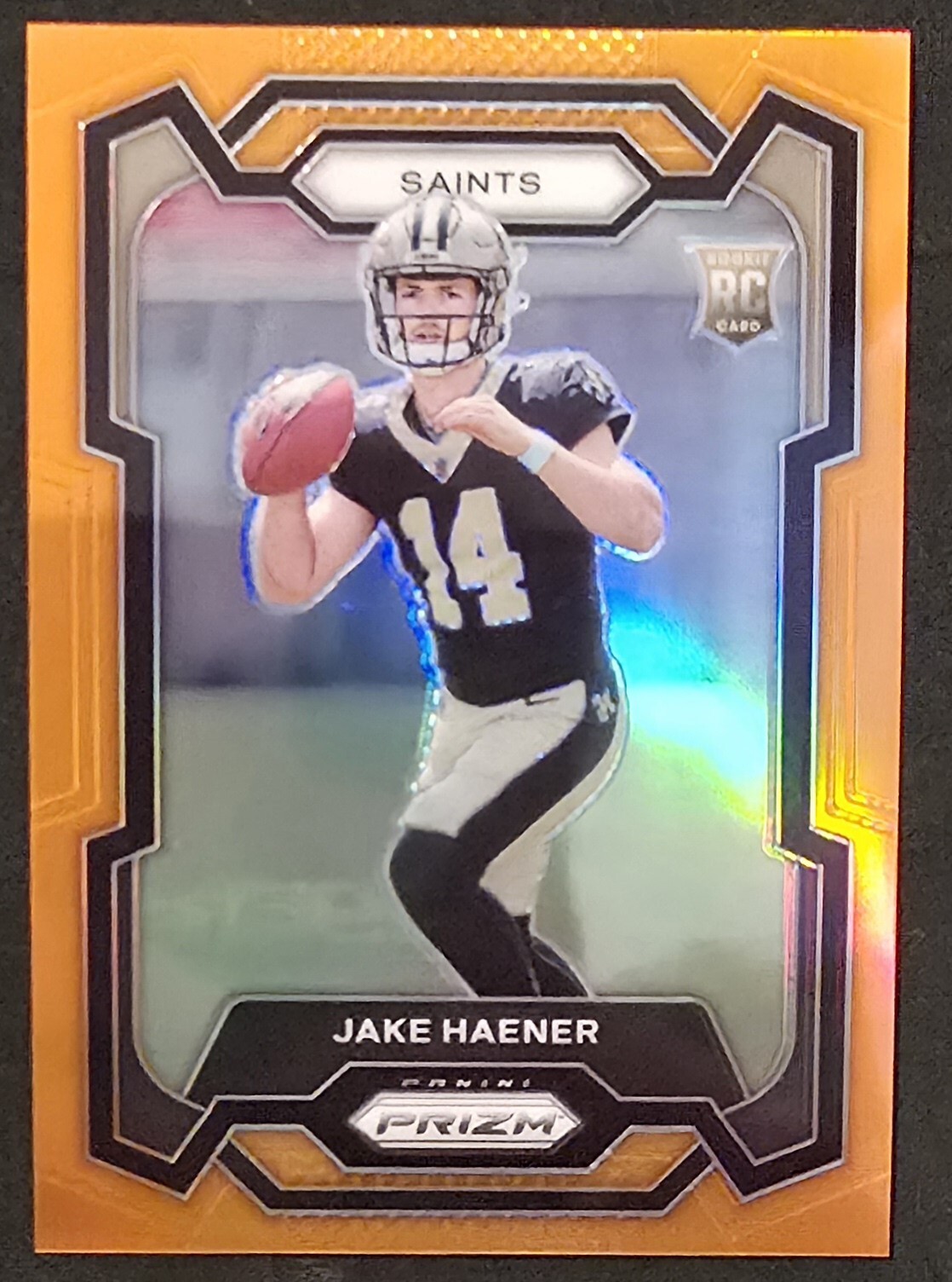 2023 Panini Prizm Jake Haener RC Orange Prizm #183/249 Saints 374 Rookie