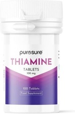 Vitamin B1 100mg Thiamine - 100 Tablets - High Strength Heart & Nervous System