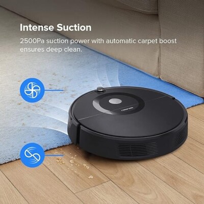 Roborock E5 Mop Robotic Vacuum Cleaner - Black (E55Mop) - for sale