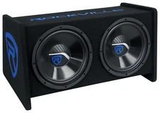 Rockville R1V212P Dual 12" 1200w Car Audio Subwoofers Vented Sub Enclosure Box