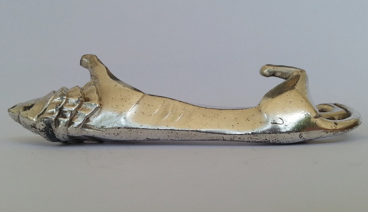 1 PORTE-COUTEAUX COCHON ART DÉCO EN MÉTAL ARGENTÉ GALLIA