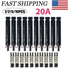 1/2/5/10/20pcs Solar Panel Cable Connector 20A in-Line Fuse Holder Solar Fuse