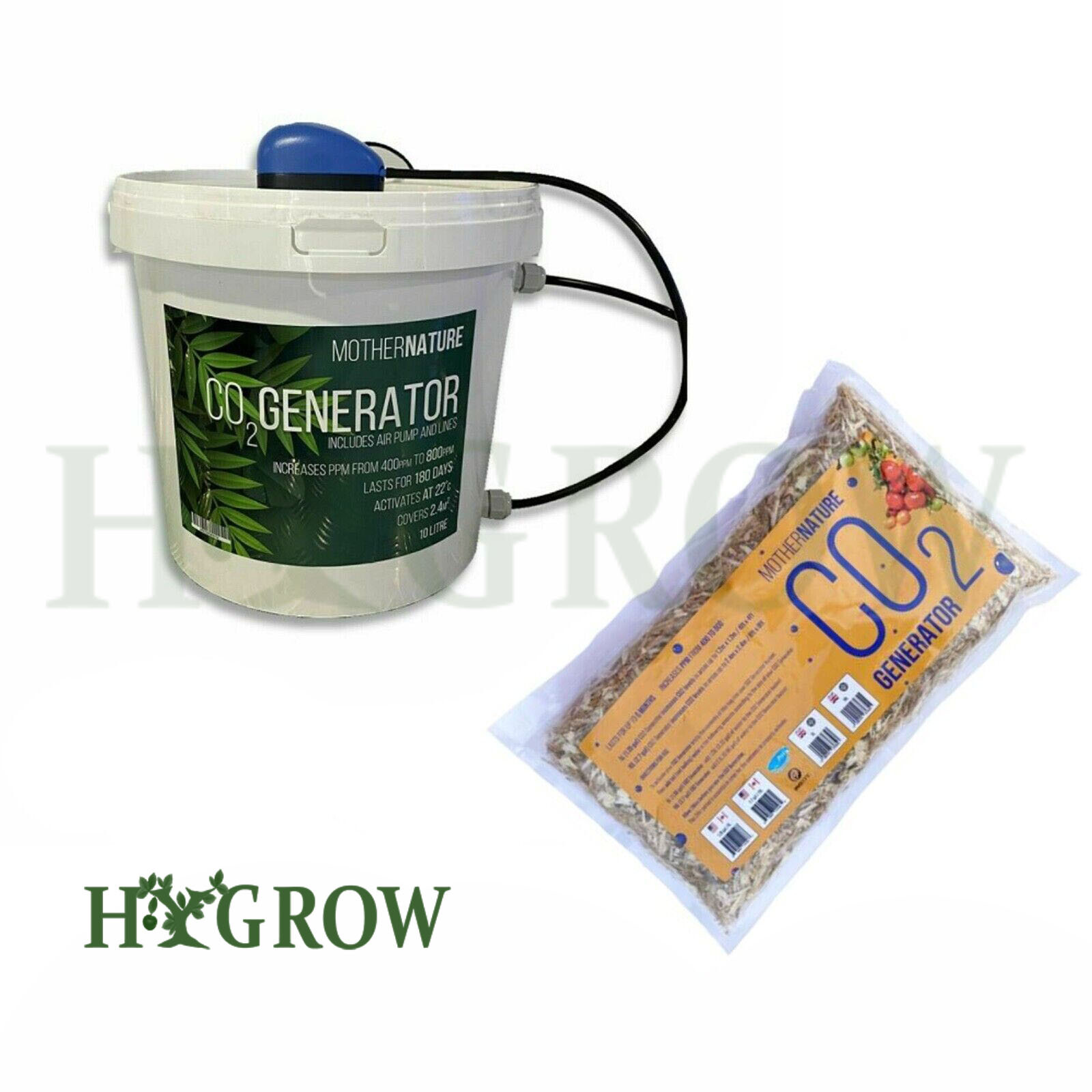 Pro Pco2 Bucket MOTHER NATURE CO2 GENERATOR BUCKET WITH AIR PUMP, REFILL, HYDROPONICS ...