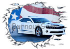 <!--F#f_0-->2012 White Chevy Camaro Burnout Custom Hot Rod USAT T-Shirt 12 Muscle Car Tees<!--F/-->