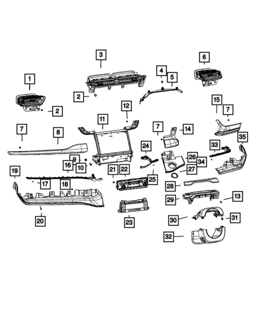 New Genuine Mopar Trim Ring (20212023) OE 6VX73WS3AA eBay