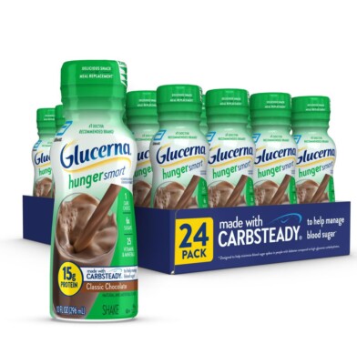 Glucerna Hunger Smart Shake, Rich Chocolate   10 Fl Oz - Pack of 24 Bottles