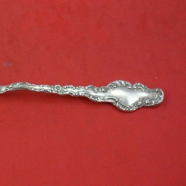 Cuchara de helado de plata esterlina Watteau by Durgin chapada en oro estriada 6" Foto 3 de 3