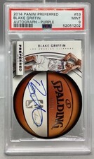 2014 Panini Preferred #53 Blake Griffin Autograph - Purple - PSA 9 Mint - 01/20