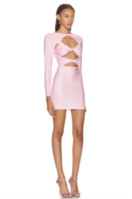 pink coperni dress Cutout jersey minidress in pink - Coperni