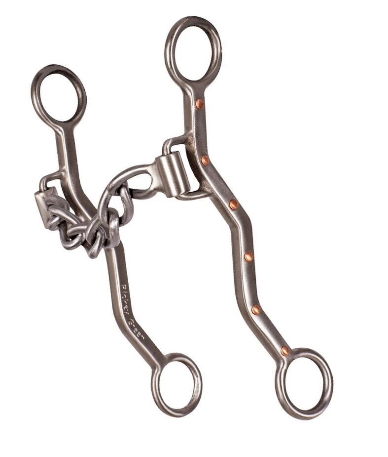 Broca de cuerda para boca de cadena verde Rickey con puntos de latón de Classic Equine nueva Foto 3 de 3