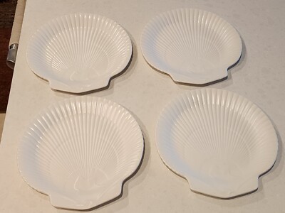 Wedgwood Shell-Shaped Plate White Set Of 4