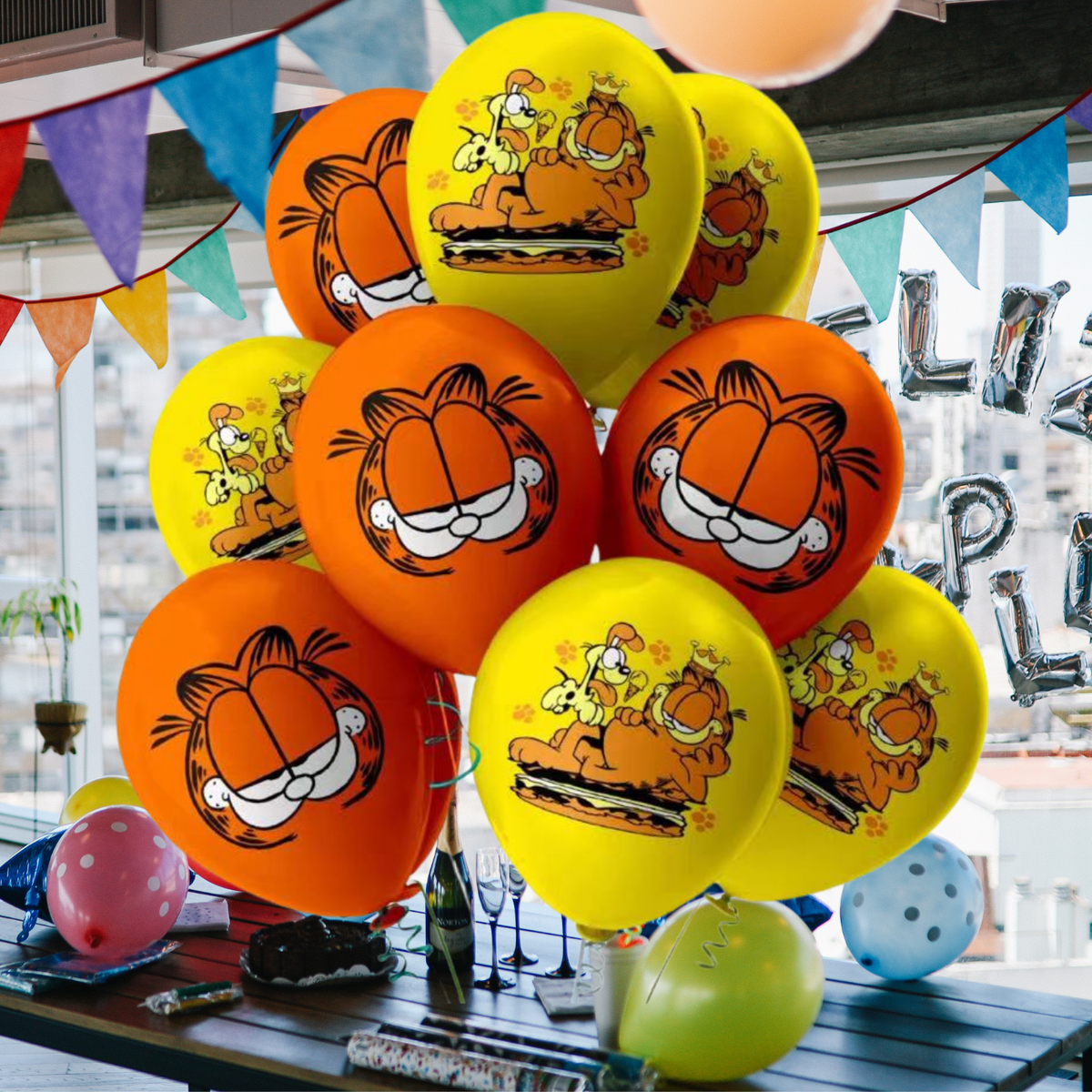 Garfield Latex-Ballons – 8 Bunte Luftballons Für Die Perfekte Kindergeburtstags-Deko