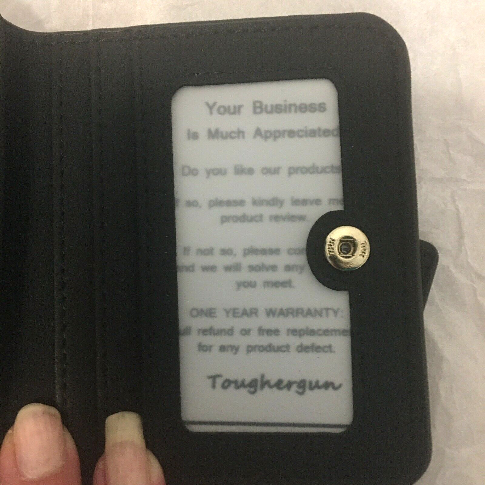 Mens Slim Card Wallet Black Bifold RFID Blocking Zipper Pocket Faux Leather NEW