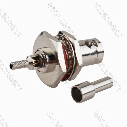 RP-BNC female ( Male Pin ) bulkhead O-ring Connector for RG316 RG174 RG178 Cable - Picture 2 of 2