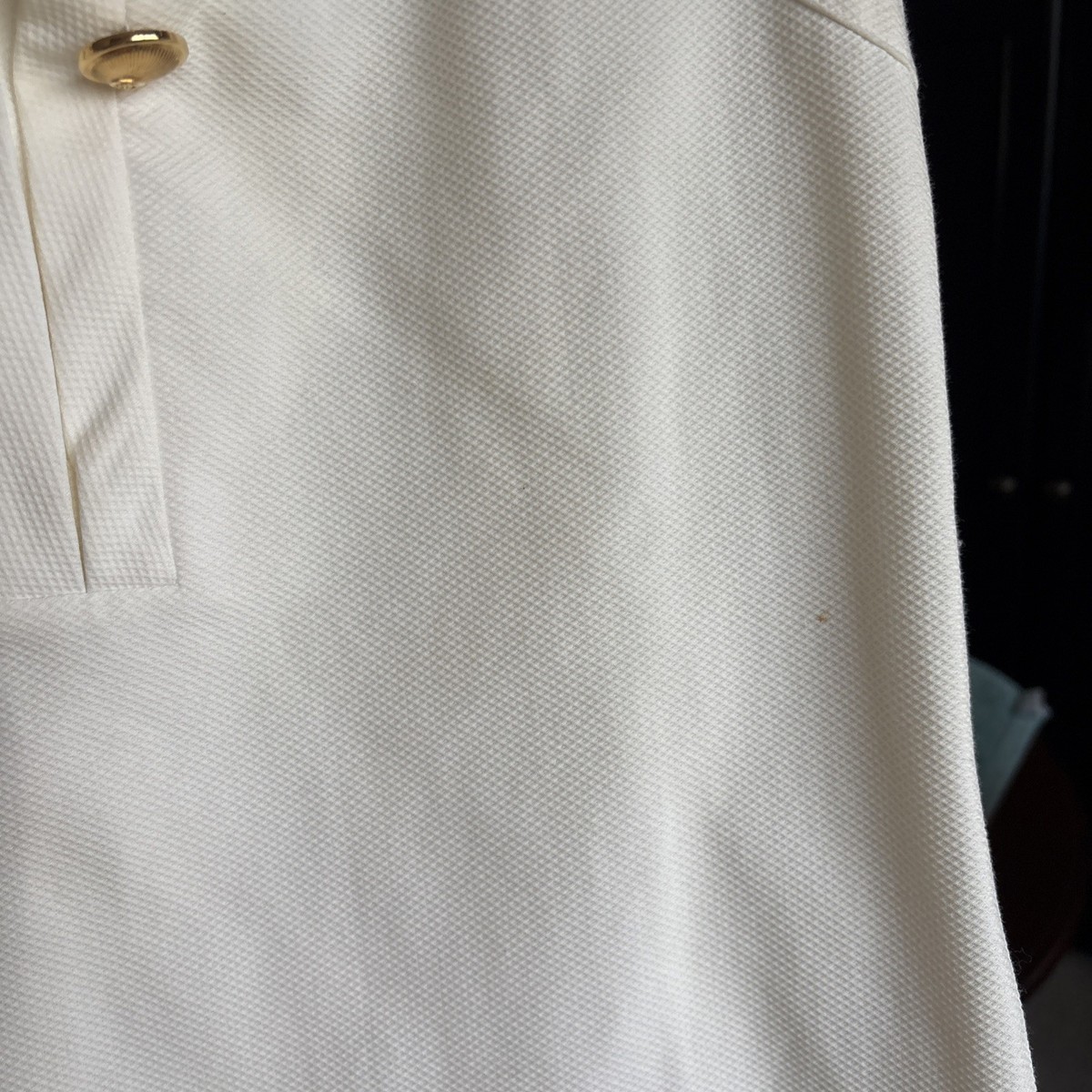 Vintage Chanel sleeveless Top w/rear Sailor collar Cream *SZ S* 8