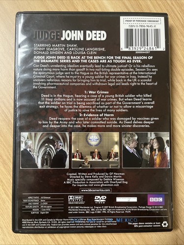 Judge John Deed: Season Six (DVD, 2012, 2-Disc Set) - Picture 2 of 3
