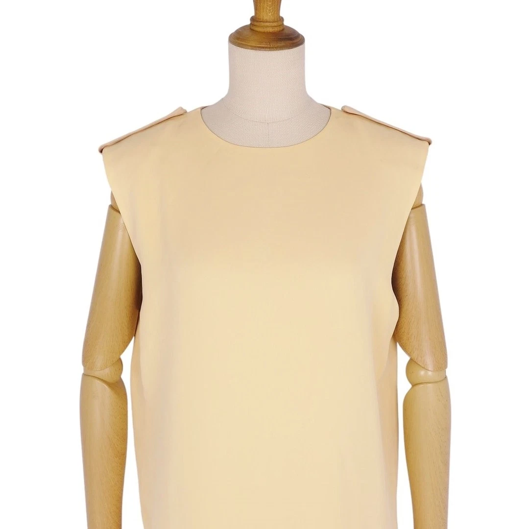 Abito Celine blusa periodo Phoebe senza maniche tinta unita bicolore top usato0
