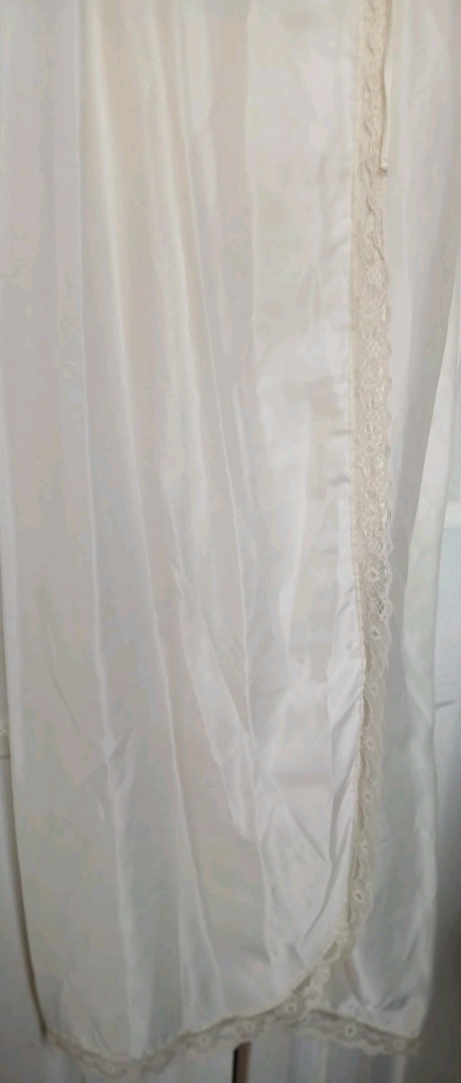 Vtg Givenchy Intimates Paris Bedroom  Long Nightgown Cream Lace Bridal Wedding M thumbnail 2