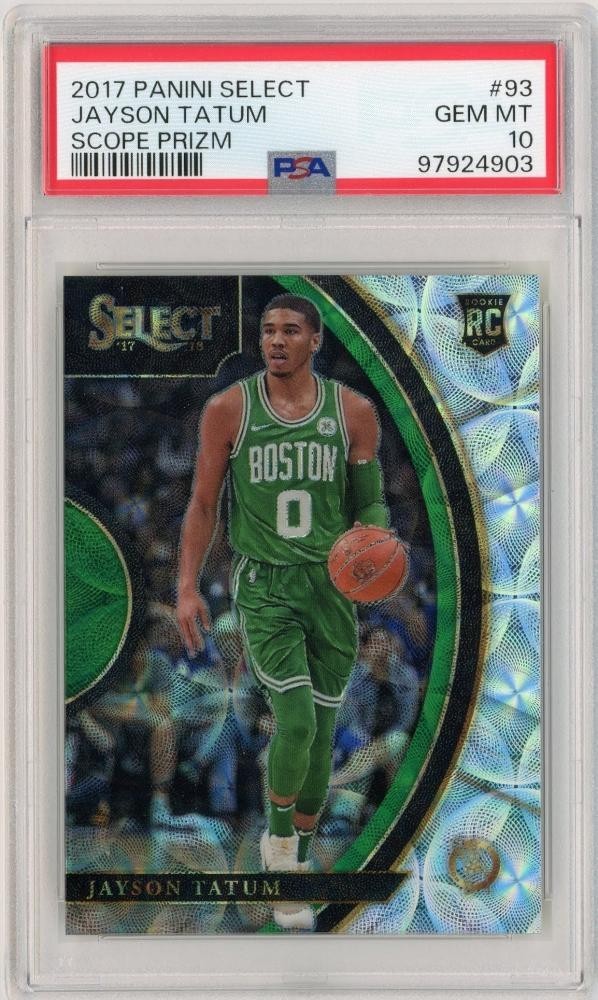 Jayson Tatum 2017 Panini Select Concourse Scope Prizm #93 PSA 10 Rookie RC GEMMT