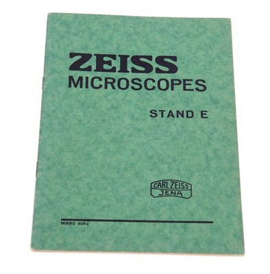 Zeiss Jena Microscopes Stand E Micro 405 e catalog brochure Germany 1933