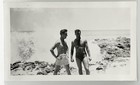 1940s Two Handsome Beefcake Men Swim Trunks Gay Interest Vtg Snapshot Photo — photo 2