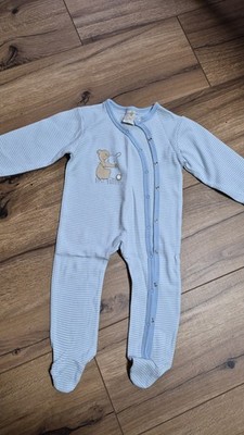 Schlafanzug Gr. 86 Overall langarm blau gestreift *neuwertig*