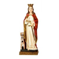 DRW Santa Barbara Figur Aus Handbemalter Kunstharz, 30 Cm