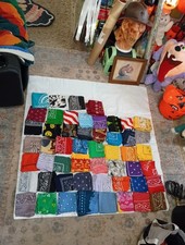 Huge Bandana Lot Miscellaneous Colors And Designs Handkerchiefs 50 Plus Lot