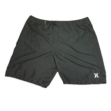 Hurley Men's Athletic Shorts Size 40 Black/White Board Shorts Beach Travel Skate