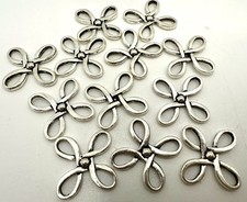 Silver Plated Metal Pendants Connectors Jewelry Making Findings Qty:12