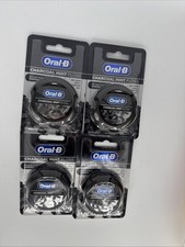 4 Packs Oral-B Charcoal Mint Floss Infused Helps Whiten 54.6yd