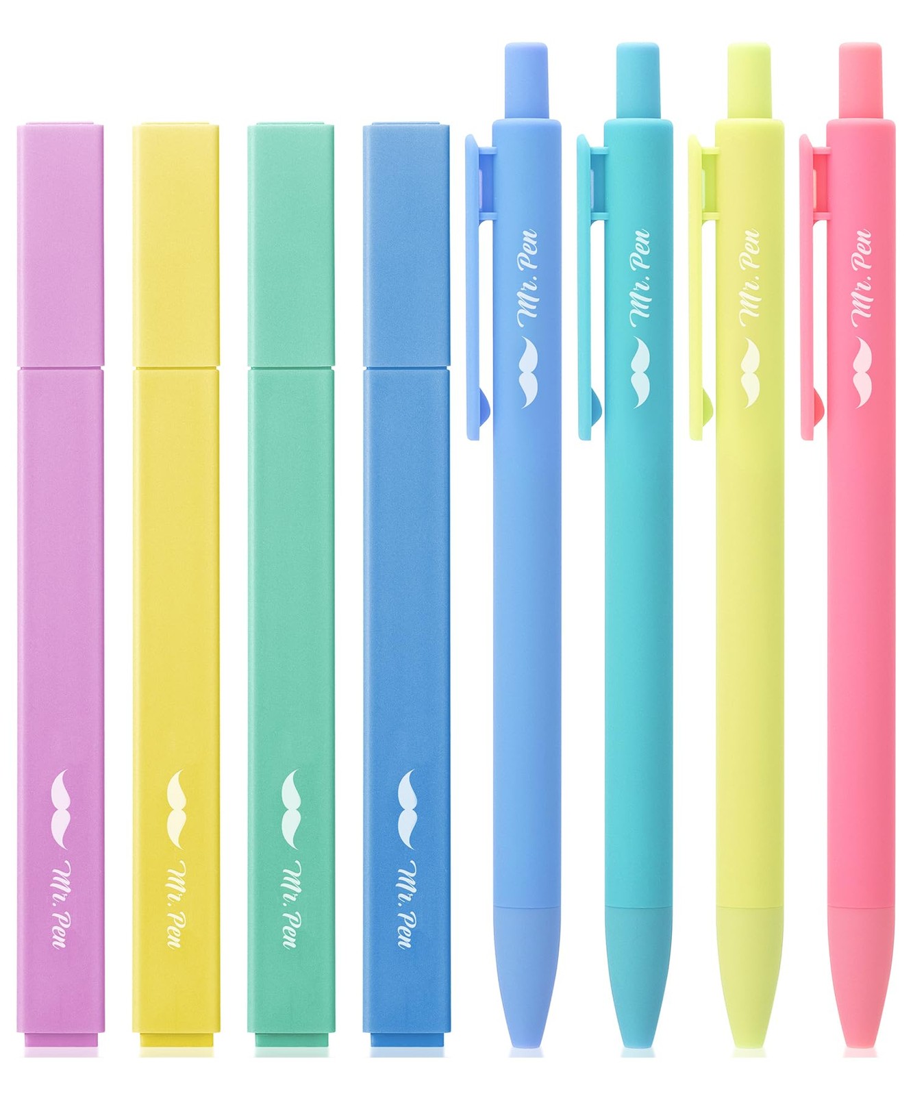 S And Pens No Bleed, 8 Pack, Colorful 8 Candy